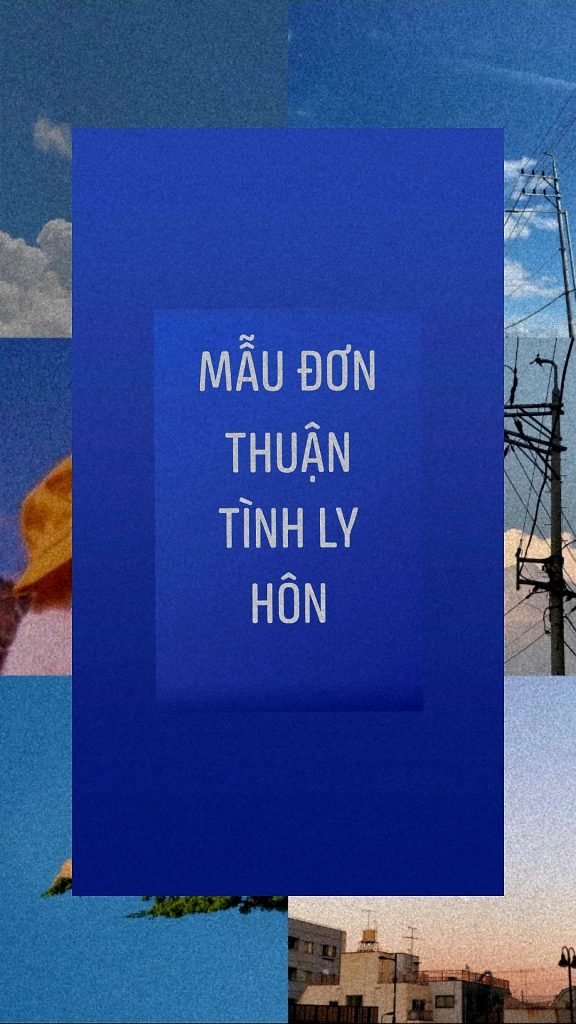 MẪU ĐƠN THUẬN TÌNH LY HÔN NĂM 2022